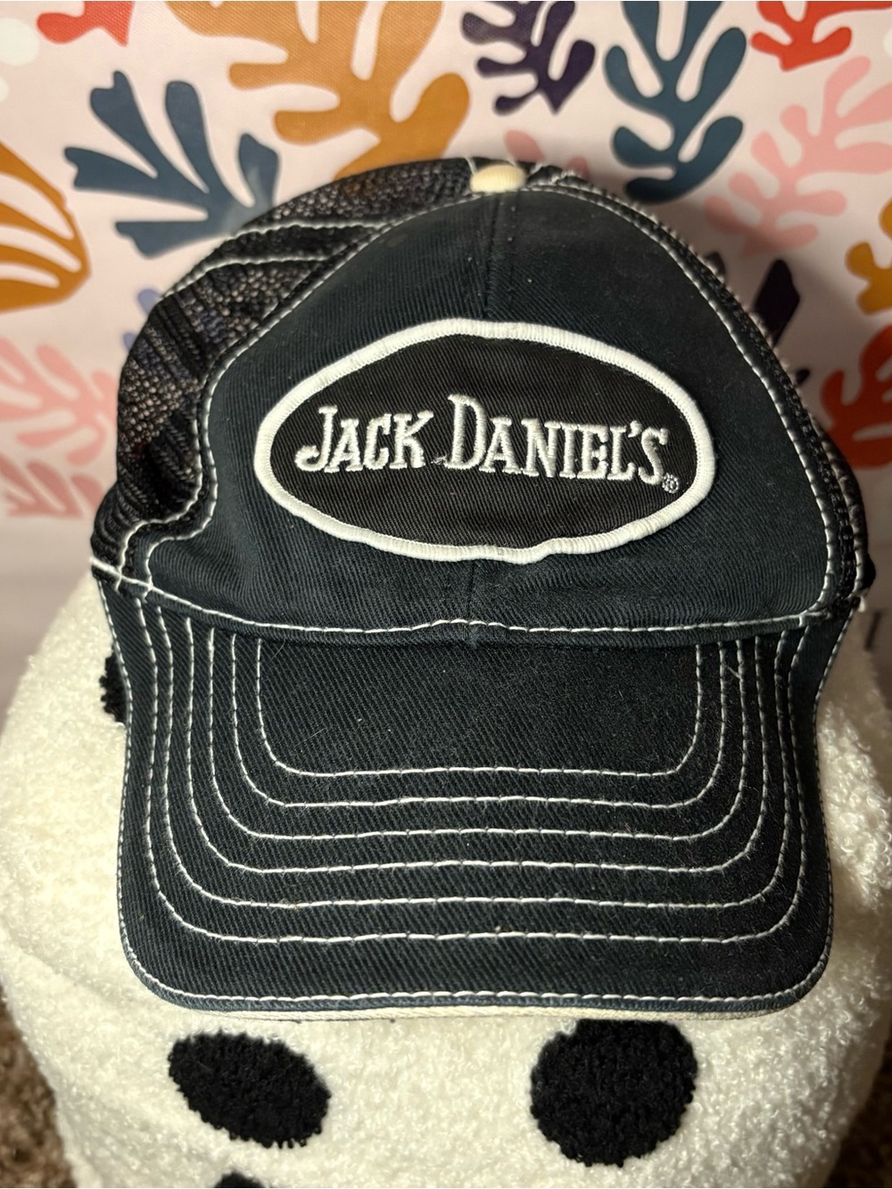 Vintage Jack Daniel’s Mesh Trucker Hat Black Adjustable Snapback